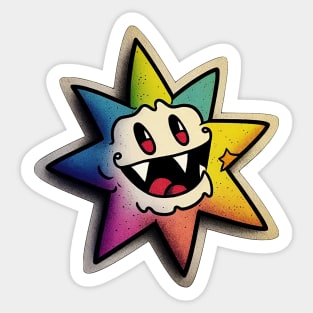 Cartoon colourful star Sticker